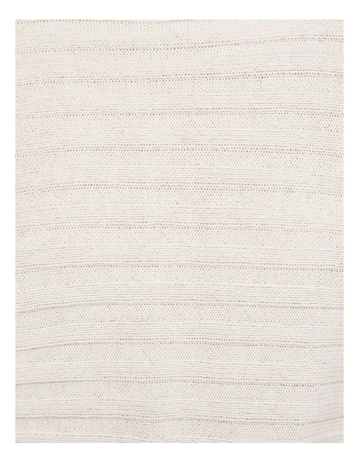 Lizzie Rib Knitted Pullover in White image 6