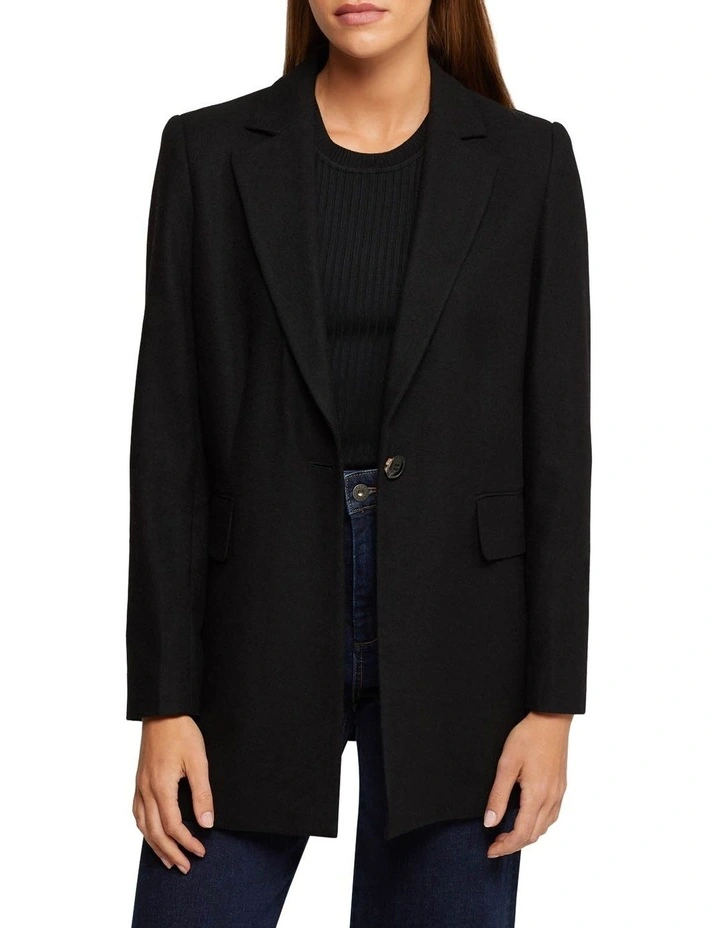 Willow Wool Rich Blazer in Black image 1