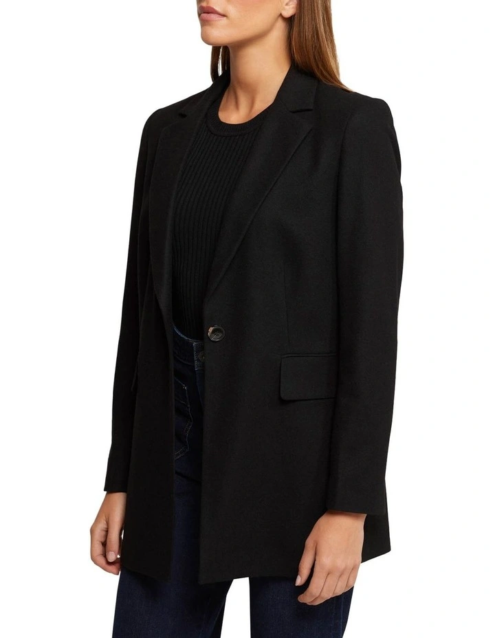 Willow Wool Rich Blazer in Black image 2