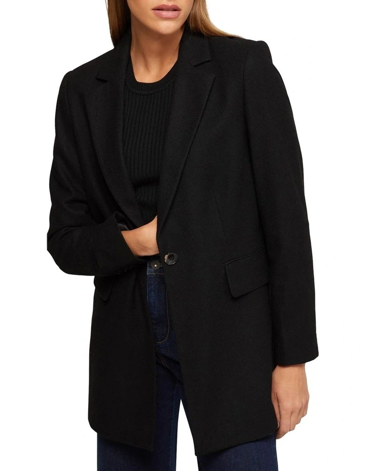 Willow Wool Rich Blazer in Black image 4