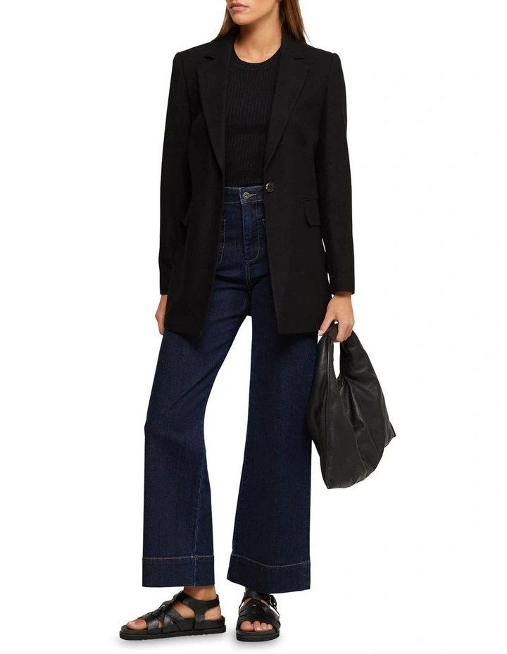 Willow Wool Rich Blazer in Black image 5