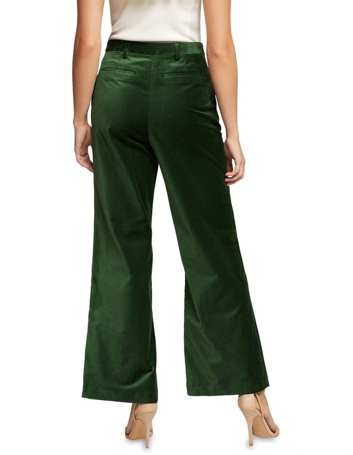 Oxford Lauren Velvet Trousers in Irish Green MYER