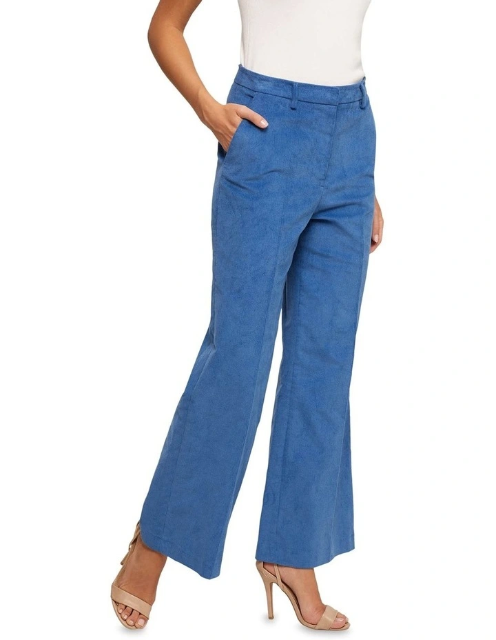 Jennifer Corduroy Wide Leg Trousers in Blue image 2
