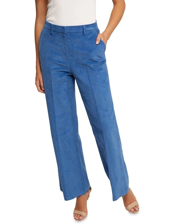 Jennifer Corduroy Wide Leg Trousers in Blue image 4