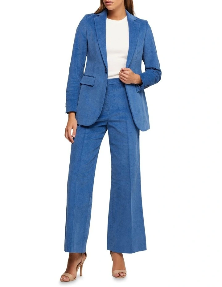 Jennifer Corduroy Wide Leg Trousers in Blue image 5