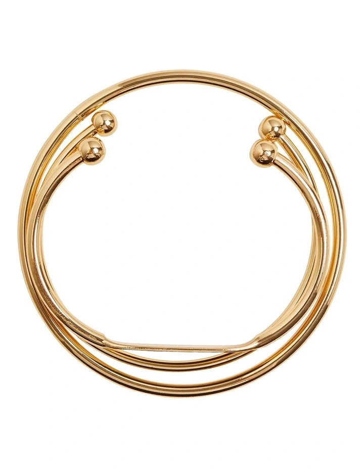 Zara Triple Bangle Set in Gold image 3