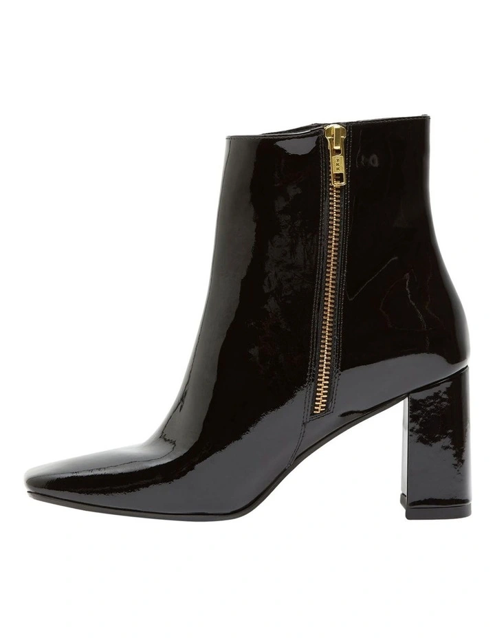 Arriva Gloss Leather Boot in Black image 2