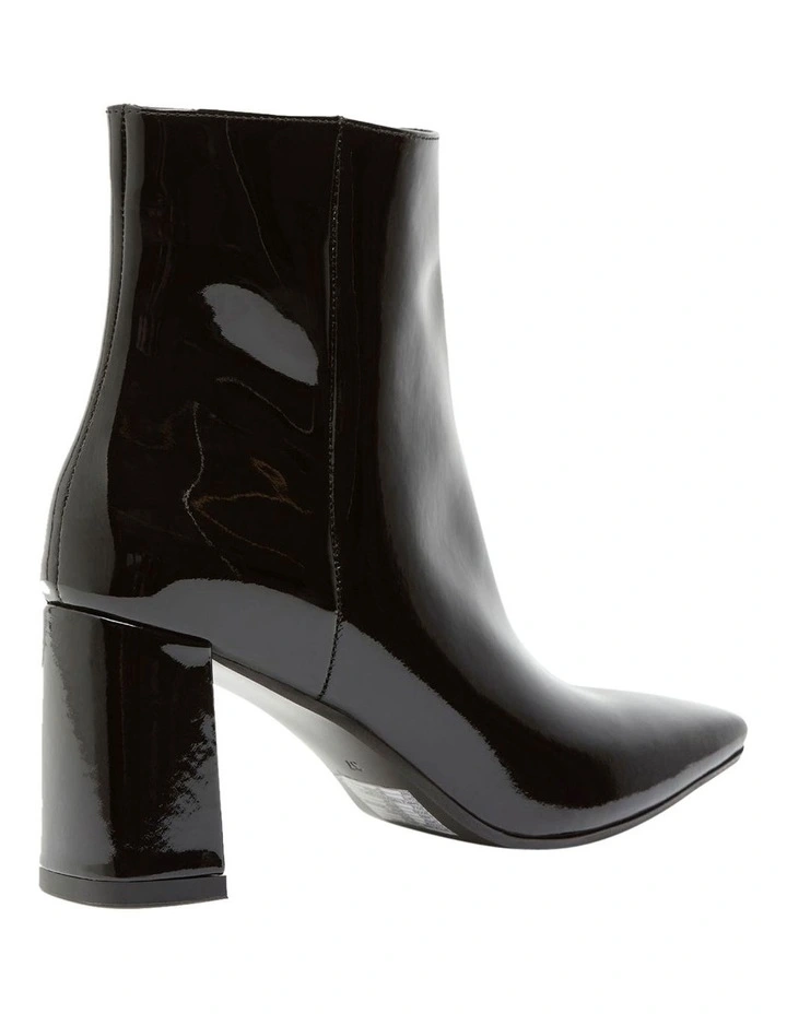 Arriva Gloss Leather Boot in Black image 3