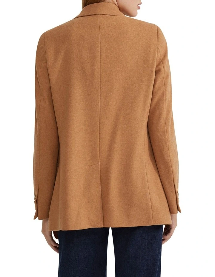 Avery Wool Blend Blazer in Camel image 3