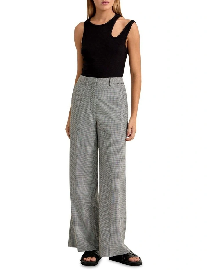 Lauren Wide Leg Stretch Pants in Black Multi image 1