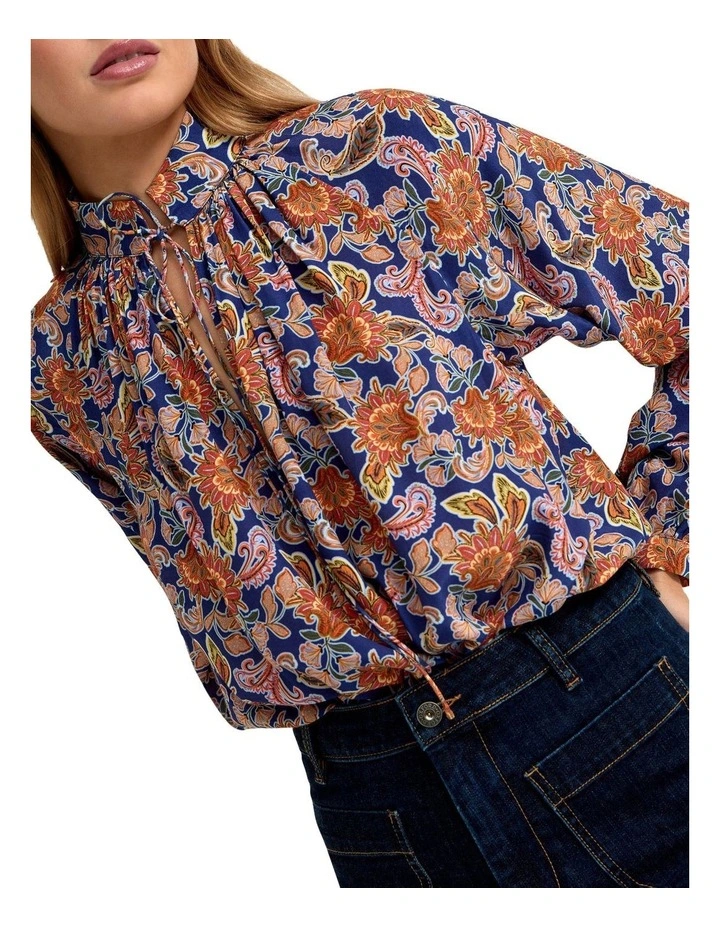 Sandy Floral Print Blouse in Multi image 4