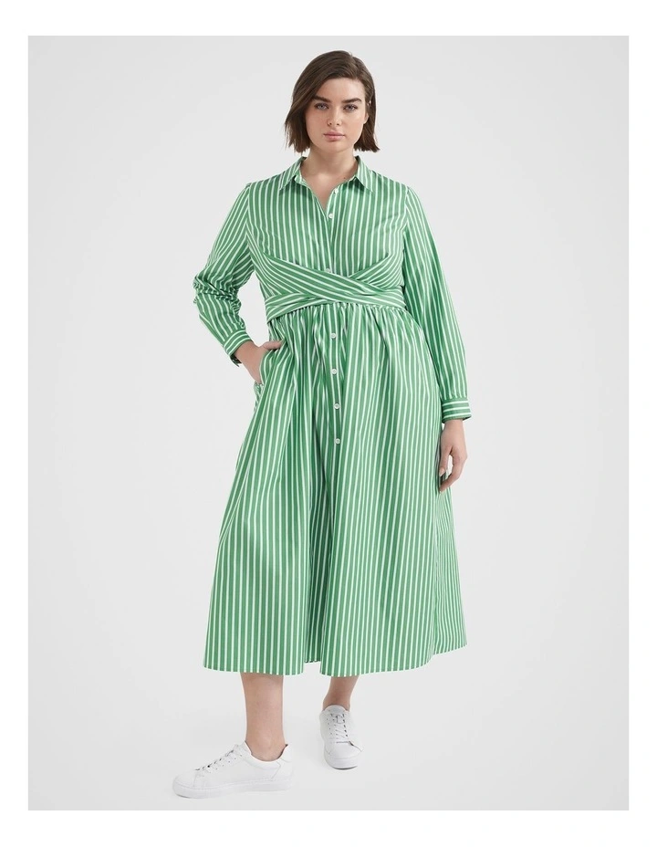 The Stripe Cotton Shirt Dress image 1