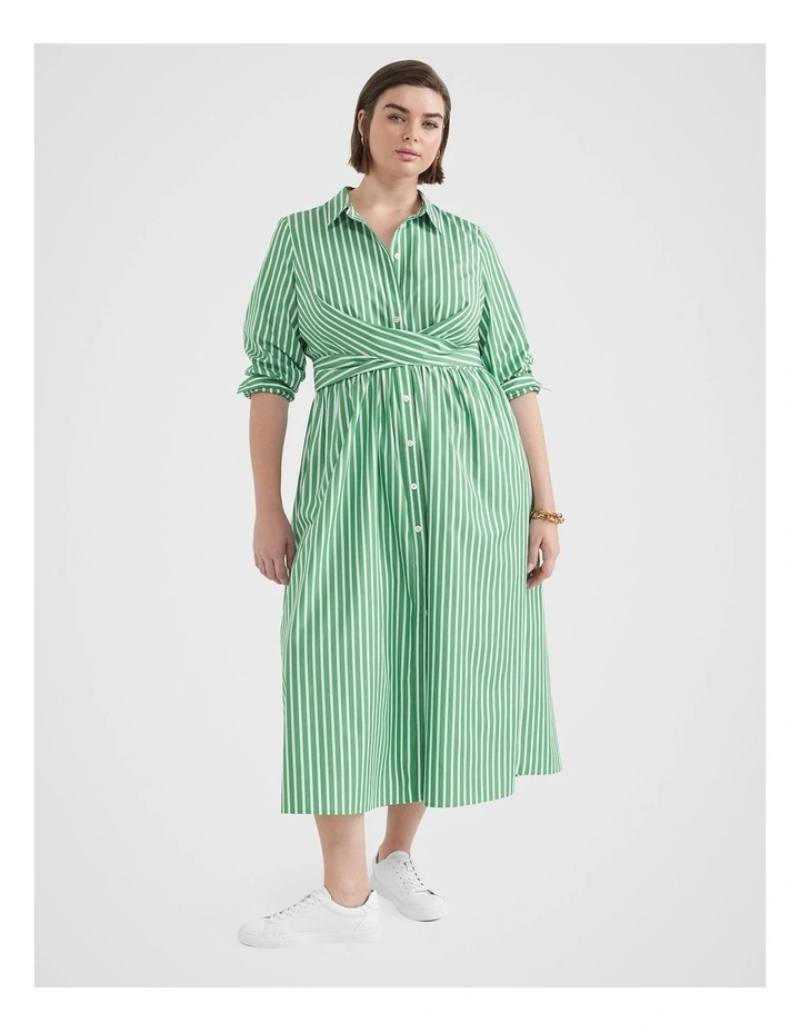 The Stripe Cotton Shirt Dress image 3