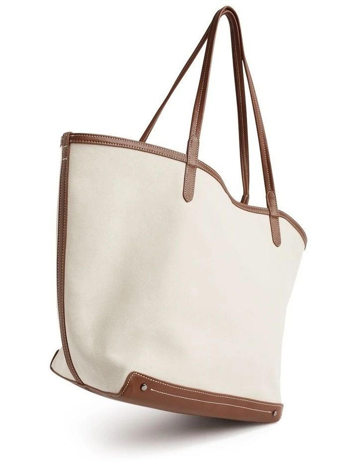 The Capri Tote In Natural image 2