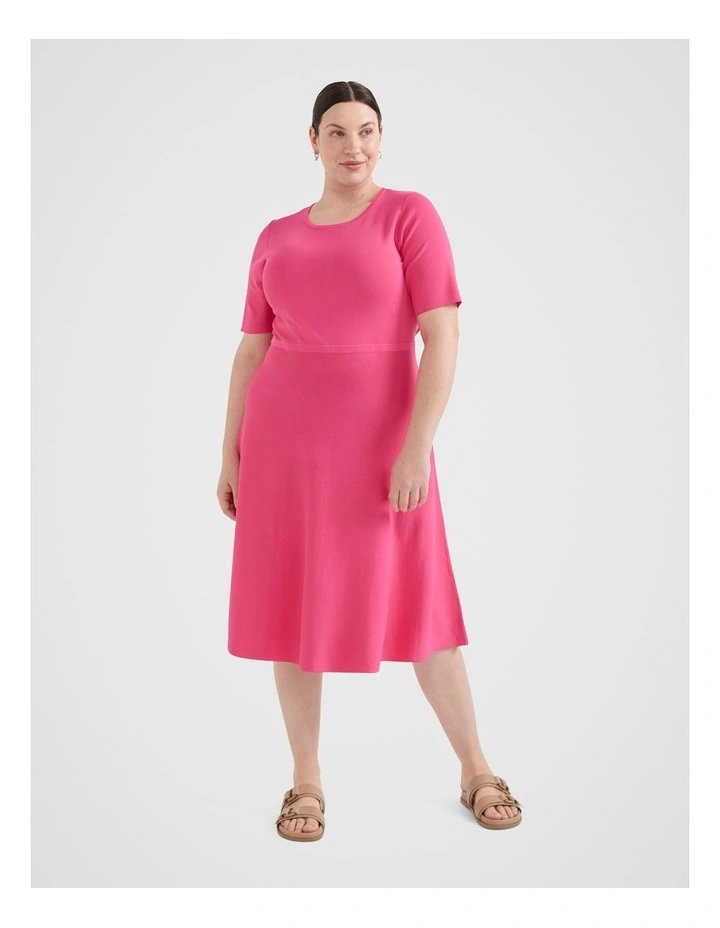 The Milano Sculpted Dress in Geranium image 1