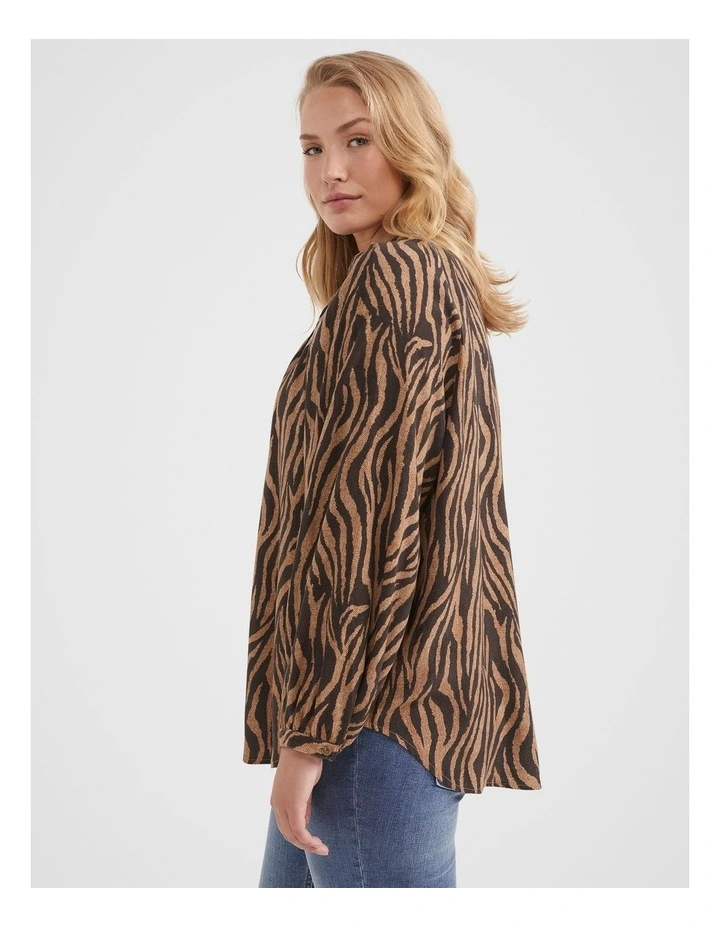 The Tiger Print Soft Top in Yellow image 1