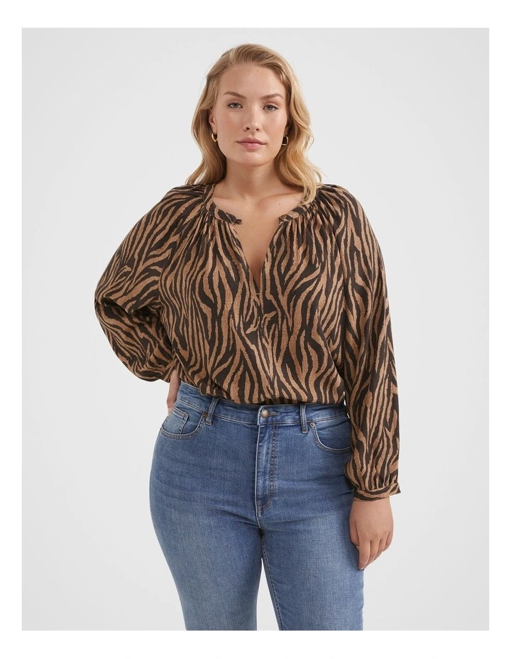 The Tiger Print Soft Top in Yellow image 4
