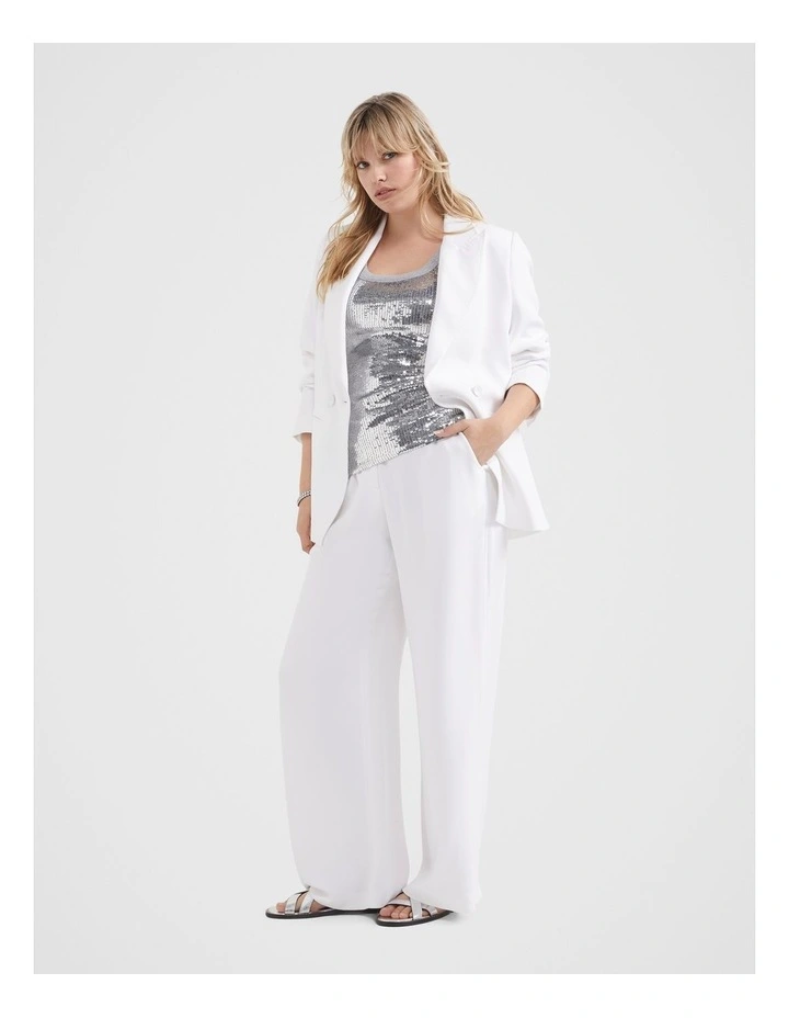 The Sequin Tank Top in Silver image 2