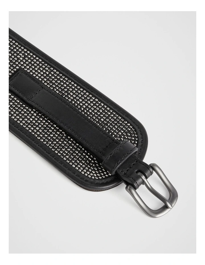 The Embellished Waist Belt in Gunmetal image 2