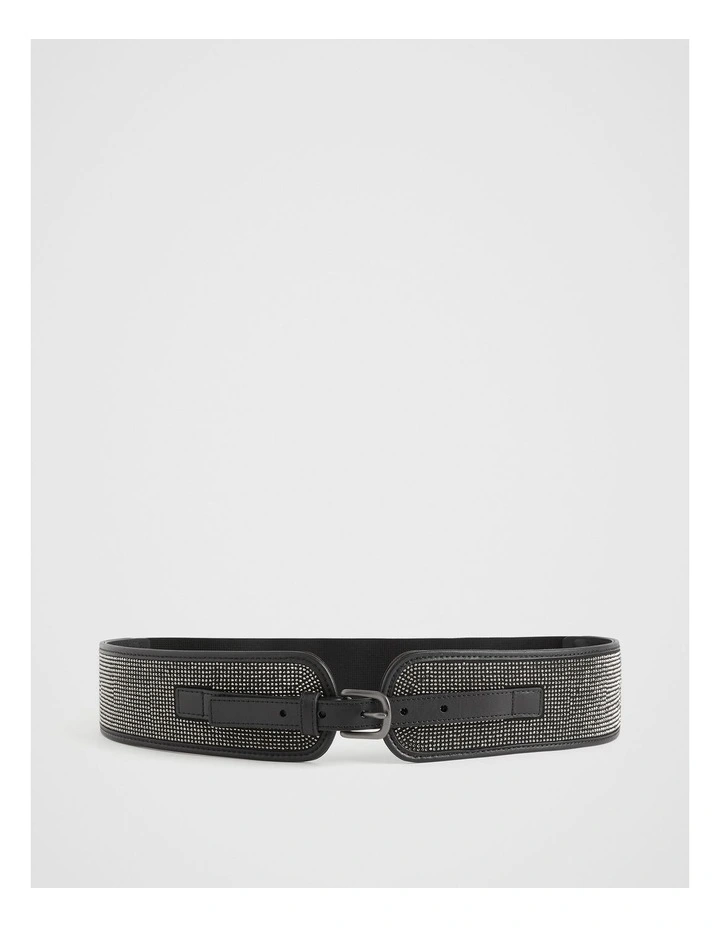 The Embellished Waist Belt in Gunmetal image 3