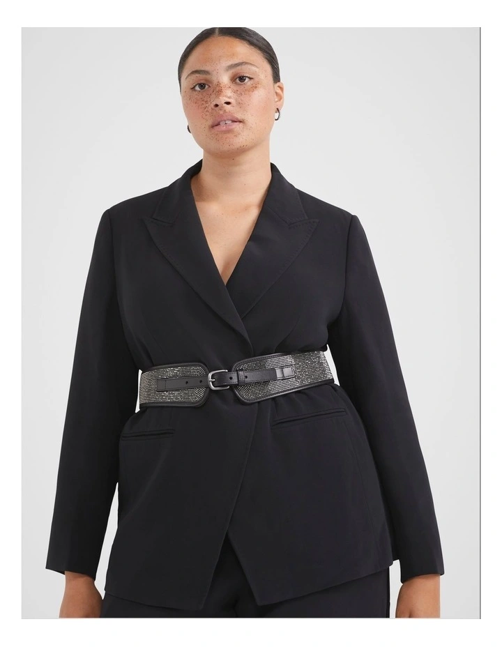 The Embellished Waist Belt in Gunmetal image 4