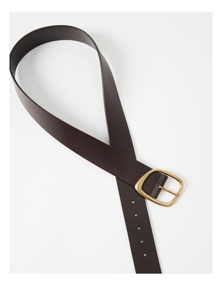 The Organic Buckle Belt in Chocolate image 1
