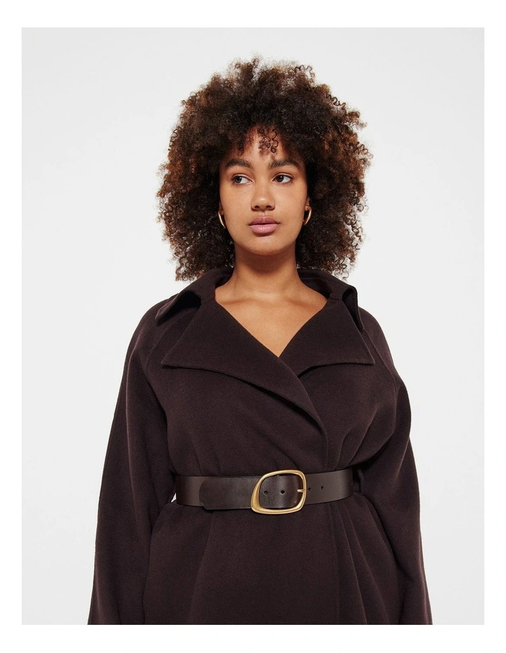 The Organic Buckle Belt in Chocolate image 2