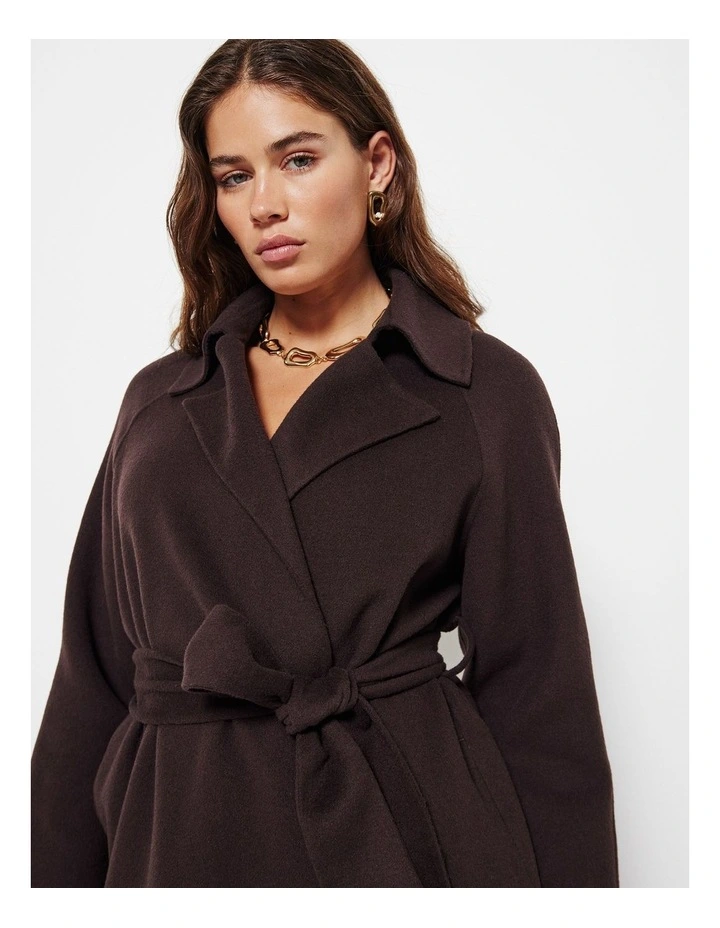 The Double Faced Wool Trench Coat in Raisin image 5