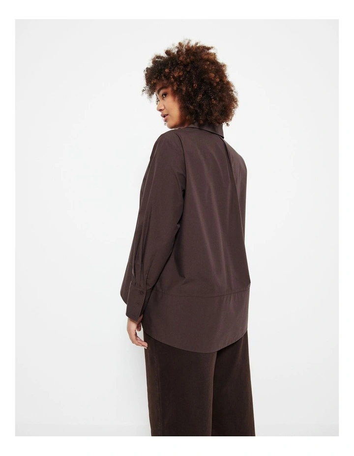 Split Hem Popover in Raisin image 2
