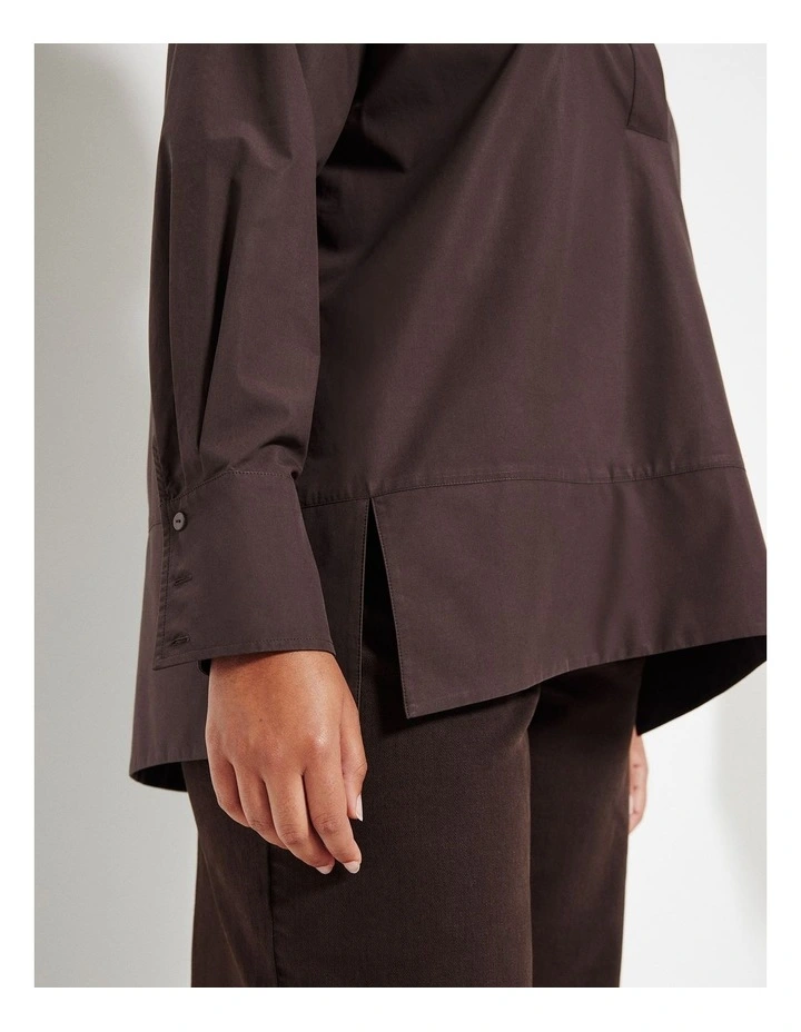 Split Hem Popover in Raisin image 3