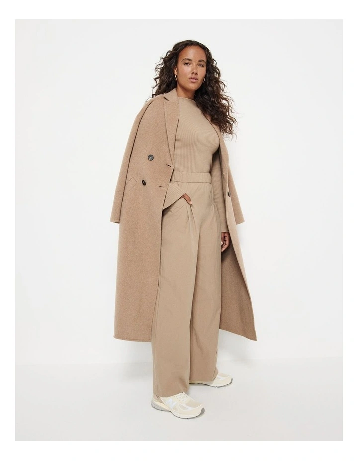 Long Sleeve Rib Top in Camel image 6