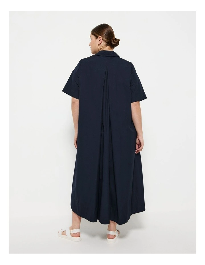 Jacklyn Shirt Dress in Navy image 2