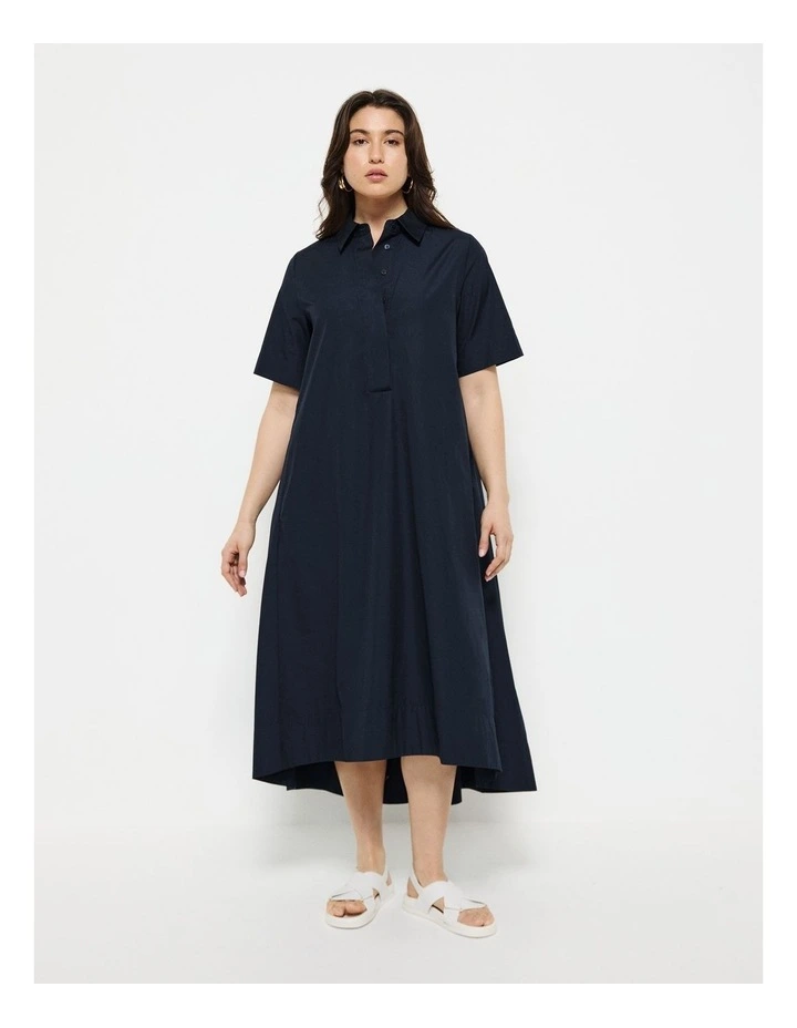Jacklyn Shirt Dress in Navy image 6