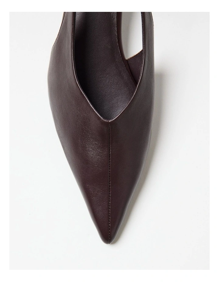 Camilla Leather Slingback Pump in Plum image 3