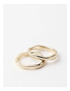 Alena Organic Ring Set in Gold