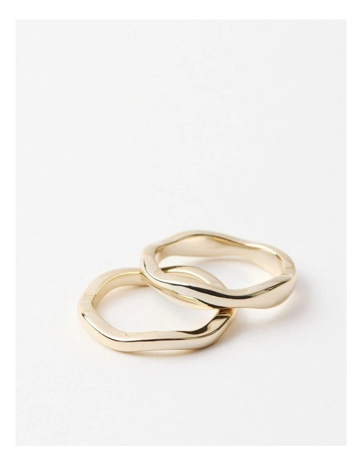 Alena Organic Ring Set in Gold image 1