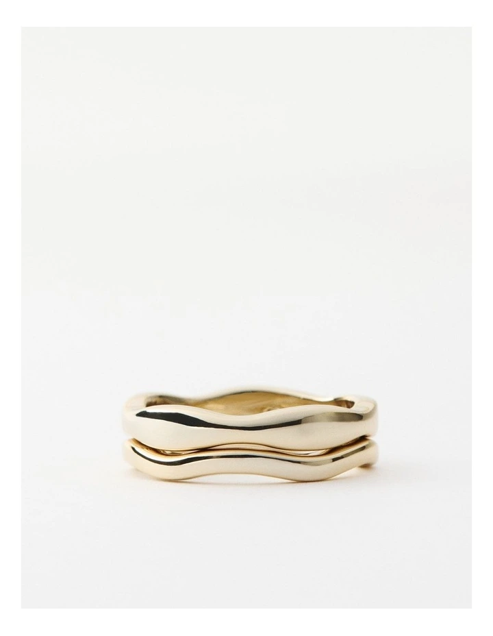 Alena Organic Ring Set in Gold image 2