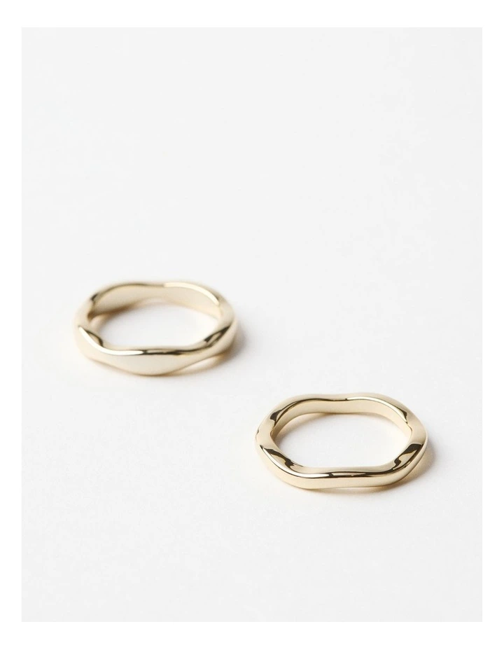 Alena Organic Ring Set in Gold image 3