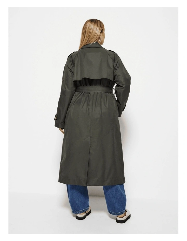 Claudia Trench Coat in Ivy image 2