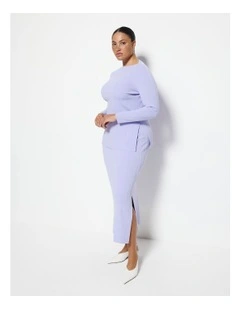 Annora Knit Skirt in Mauve