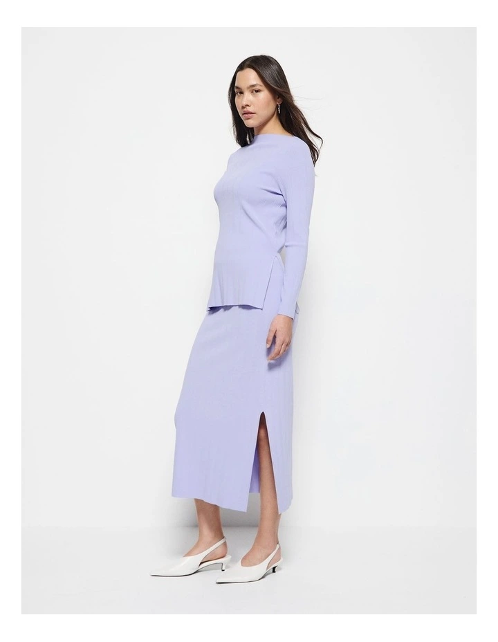 Annora Knit Skirt in Mauve image 5