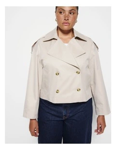 Melissa Cropped Tren in Taupe