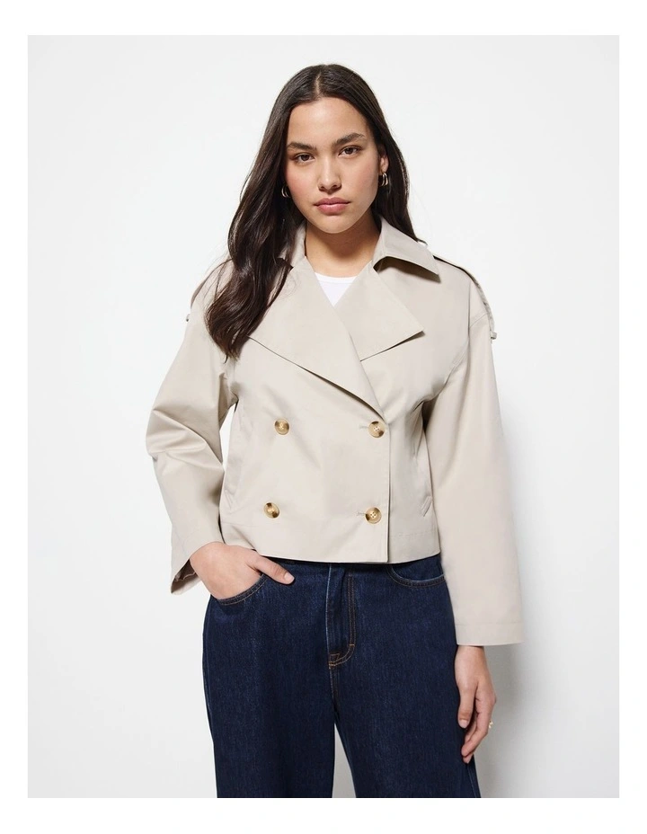 Melissa Cropped Tren in Taupe image 5