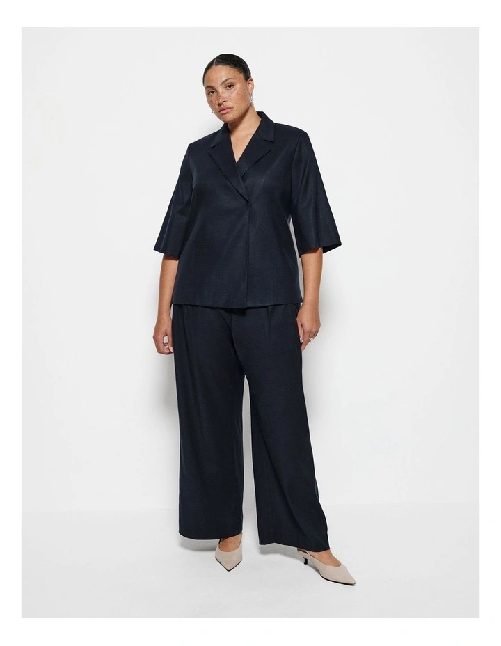 Short Sleeve Blazer in Navy image 4