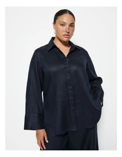 Linen Shirt in Navy