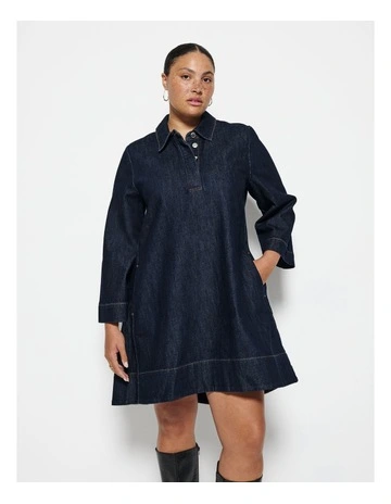 Lacie Dress in Raw Denim