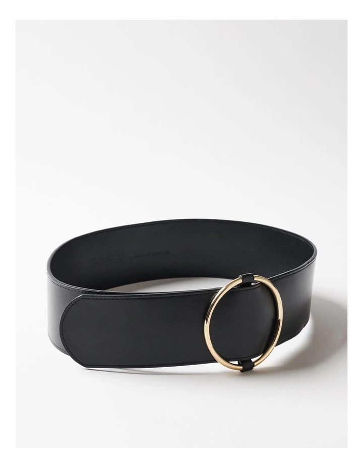 Lena Leather Waist Belt in Black image 4
