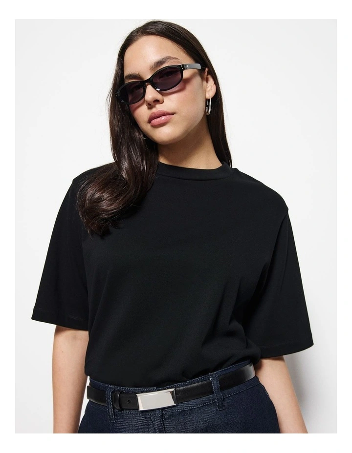 Estelle Leather Belt in Black image 2