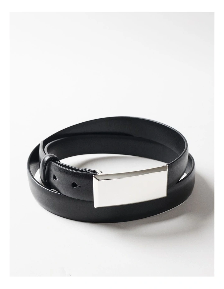 Estelle Leather Belt in Black image 4