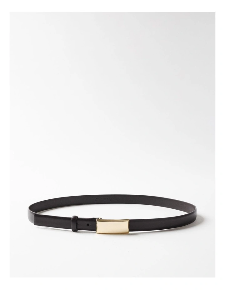 Estelle Leather Belt in Chocolate image 1
